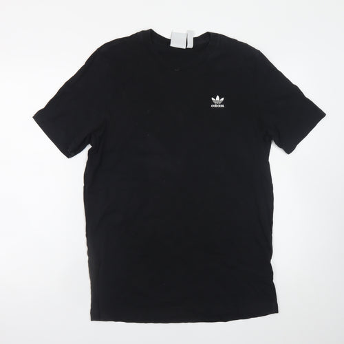 Adidas Men's Black Cotton Short Sleeve Crew Neck T-Shirt M