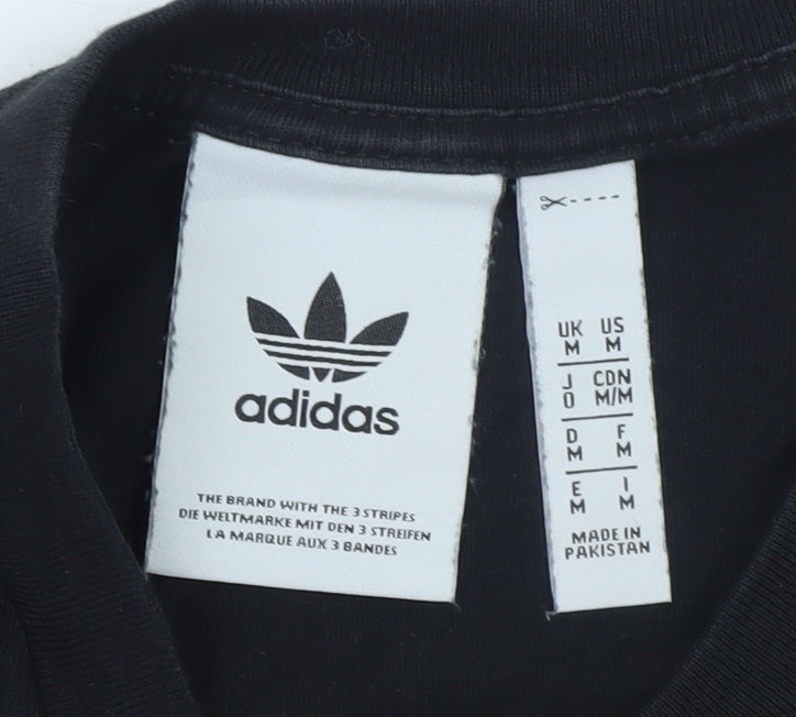 Adidas Men's Black Cotton Short Sleeve Crew Neck T-Shirt M