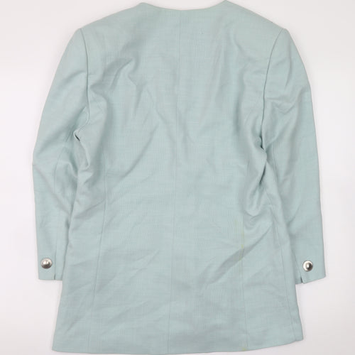 Viyella Women Green Size 12 Classic Long Sleeve Blazer Jacket