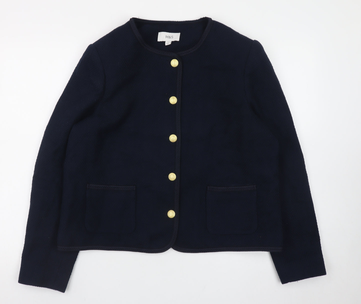 Marks and Spencer Women’s Navy Blue Cotton Jacket Size 16