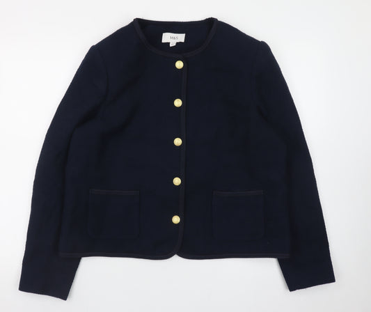 Marks and Spencer Women’s Navy Blue Cotton Jacket Size 16