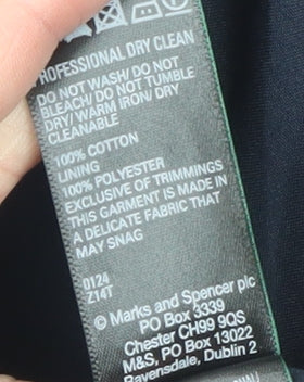 Marks and Spencer Women’s Navy Blue Cotton Jacket Size 16