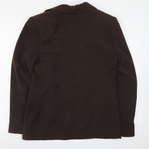 BHS Women Brown Size 10 Regular Fit Lined Polyester Blazer