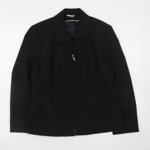 Berkertex Womens Black Size 12 Polyester Zip Jacket