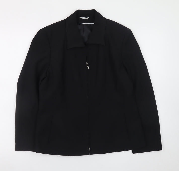 Berkertex Womens Black Size 12 Polyester Zip Jacket