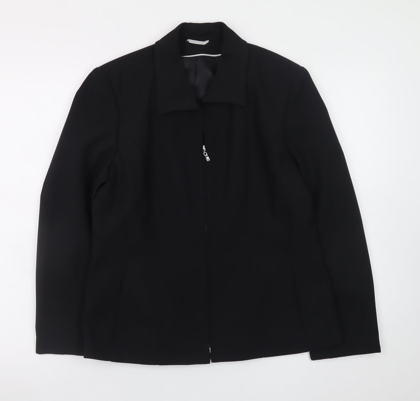 Berkertex Womens Black Size 12 Polyester Zip Jacket
