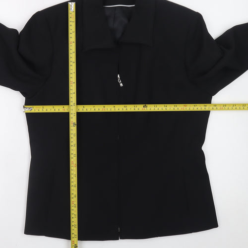 Berkertex Womens Black Size 12 Polyester Zip Jacket