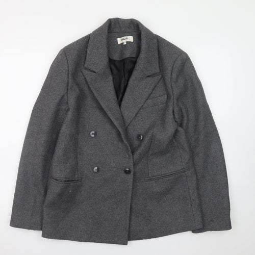 Balzac Paris Women’s Grey Wool Blazer Jacket Size 10
