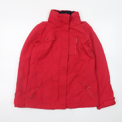 Maine New England Women's Red Waterproof Parka Jacket Size 12