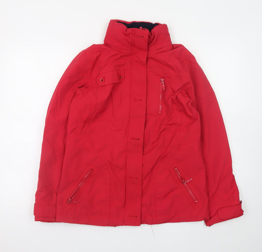 Maine New England Women's Red Waterproof Parka Jacket Size 12