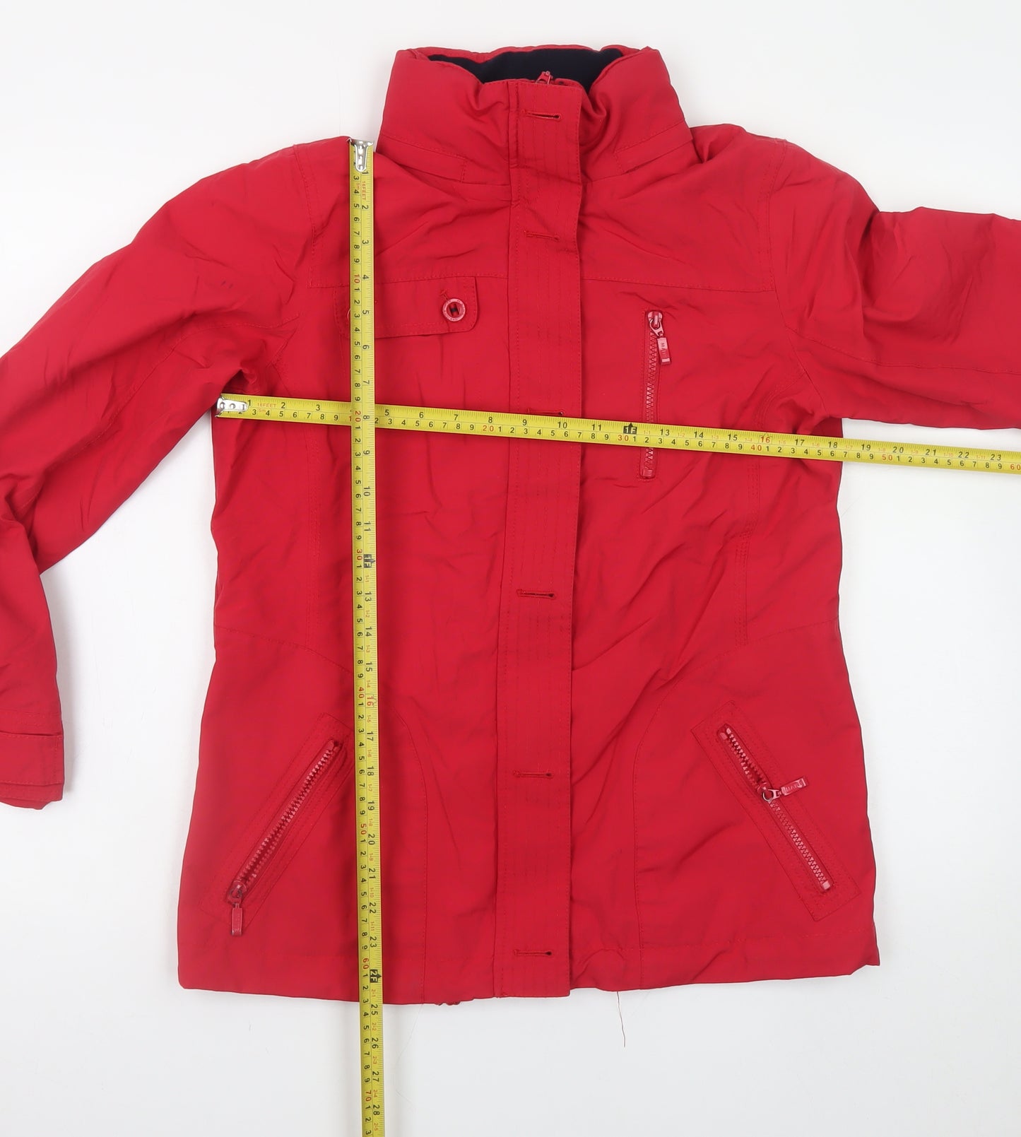 Maine New England Women's Red Waterproof Parka Jacket Size 12