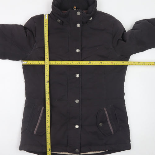 Fat Face Women's Black Mid-Length Puffer Jacket Size 10