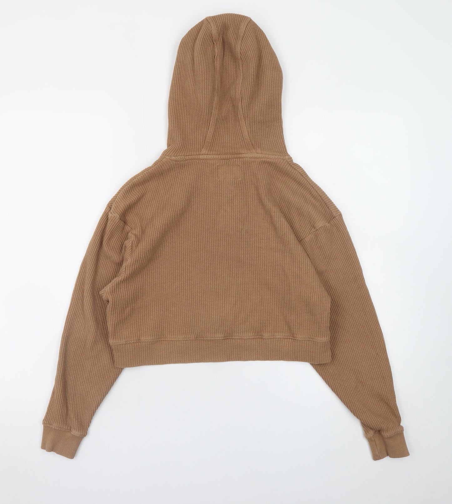 Threadbare Women’s Beige 1/4 Zip Hooded Pullover Hoodie Size 6