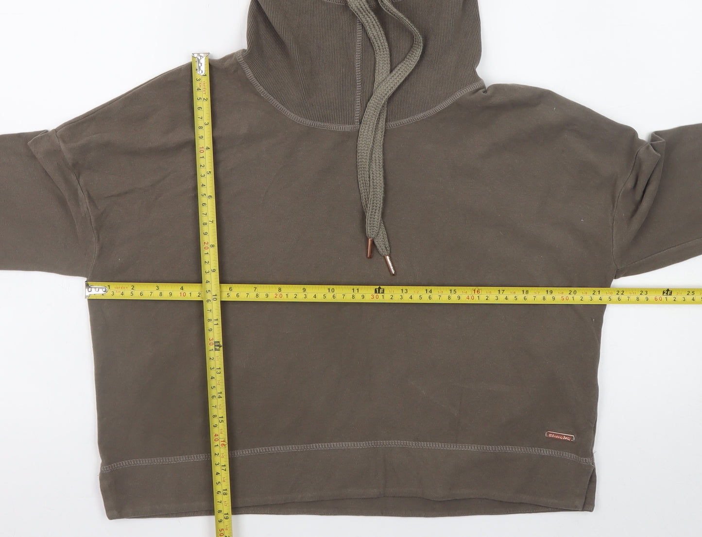 Sweaty Betty Womens Brown Drawstring Hooded Pullover Sweatshirt M