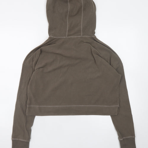 Sweaty Betty Womens Brown Drawstring Hooded Pullover Sweatshirt M