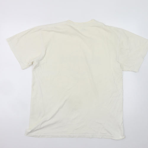 Hard Rock Cafe London Beige Men's Large Vintage Cotton T-Shirt