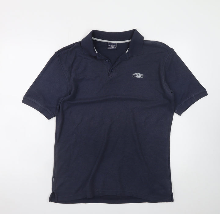 Umbro Men's Blue Regular Fit Polo Shirt Size L