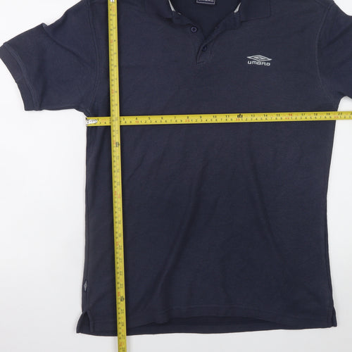 Umbro Men's Blue Regular Fit Polo Shirt Size L