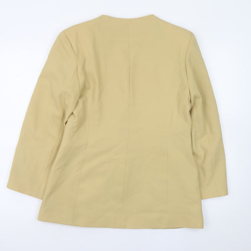 Variations Women's Beige Blazer Size 12 Single Button Lined Jacket