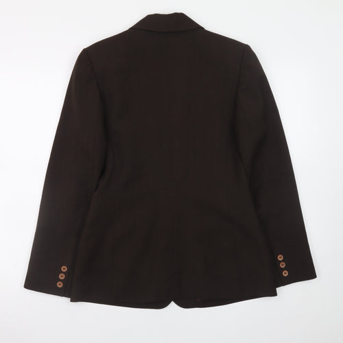 NAF NAF Women’s Brown Polyester Blazer Size 10 Classic Work Jacket