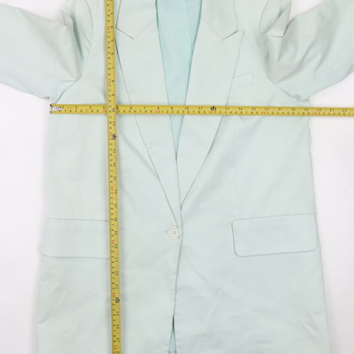 Aligne Women’s Green Blazer Jacket Size 10 Single Breasted Workwear