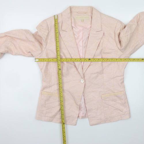 Fenn Wright Manson Women's Pink Silk Blend Blazer UK 16 Classic Style