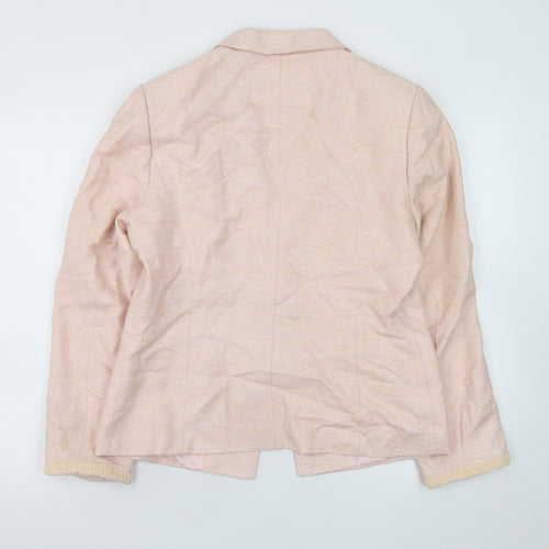 Fenn Wright Manson Women's Pink Silk Blend Blazer UK 16 Classic Style