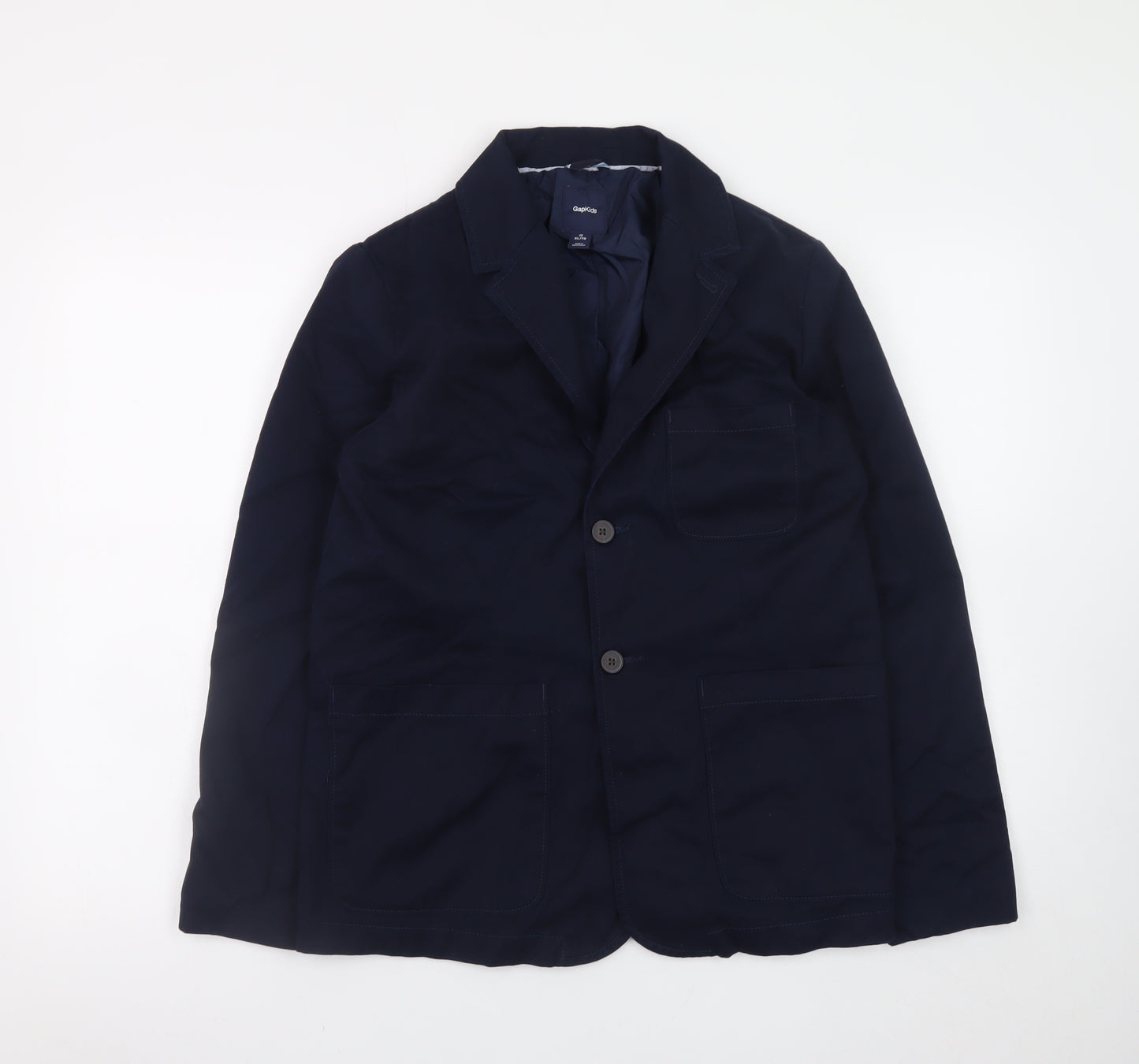 Gap Kids Boys Blue Cotton Blend Blazer Jacket 13 Years XL Casual Classic