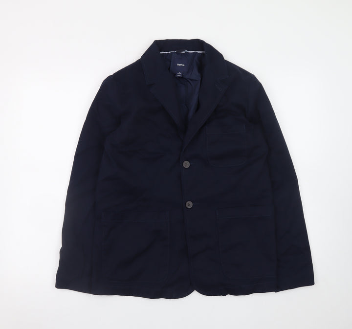 Gap Kids Boys Blue Cotton Blend Blazer Jacket 13 Years XL Casual Classic