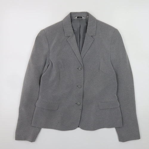 Next Women’s Grey Blazer Jacket UK 10 Classic Workwear Style