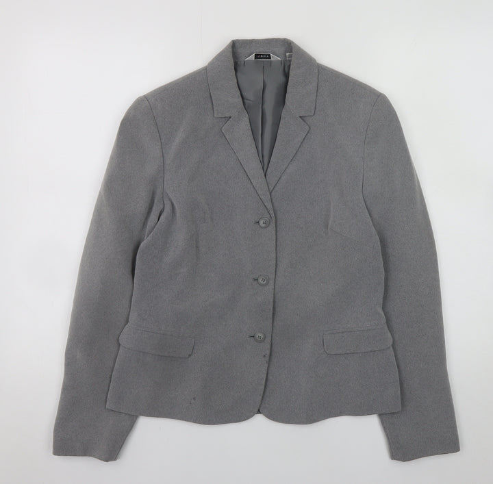 Next Women’s Grey Blazer Jacket UK 10 Classic Workwear Style
