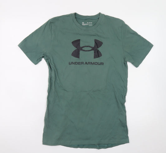 Under Armour Men's Green HeatGear Loose Fit Short Sleeve T-Shirt YXL