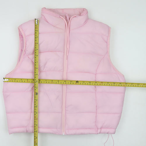 Primark Women's Pink Puffer Sleeveless Waistcoat Size M 12/14