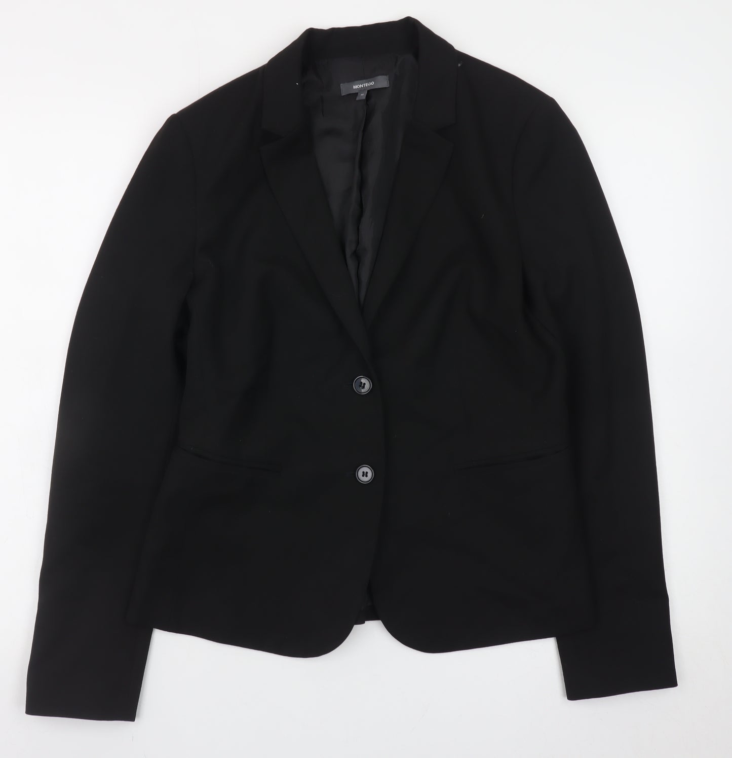 Montego Women’s Black Blazer Jacket Size 10 Regular Fit Workwear
