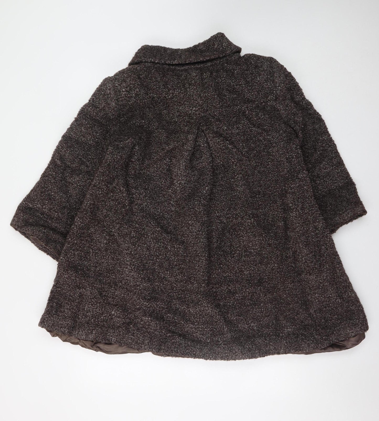 Kaliko Women’s Brown Wool Blend Mid-Length Coat Size 16