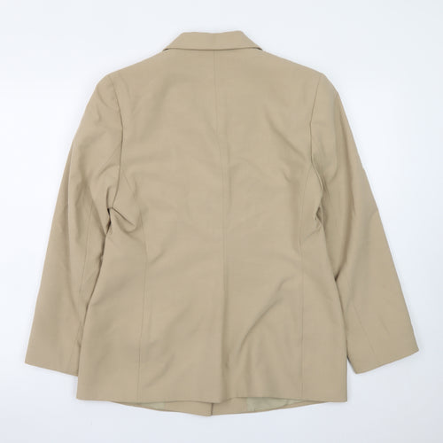Next Women’s Beige Wool Blazer Size 12 Classic Formal Jacket
