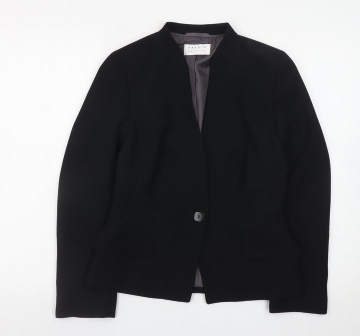 Precis Petite Women's Black Size 8 Blazer Single-Breasted Jacket