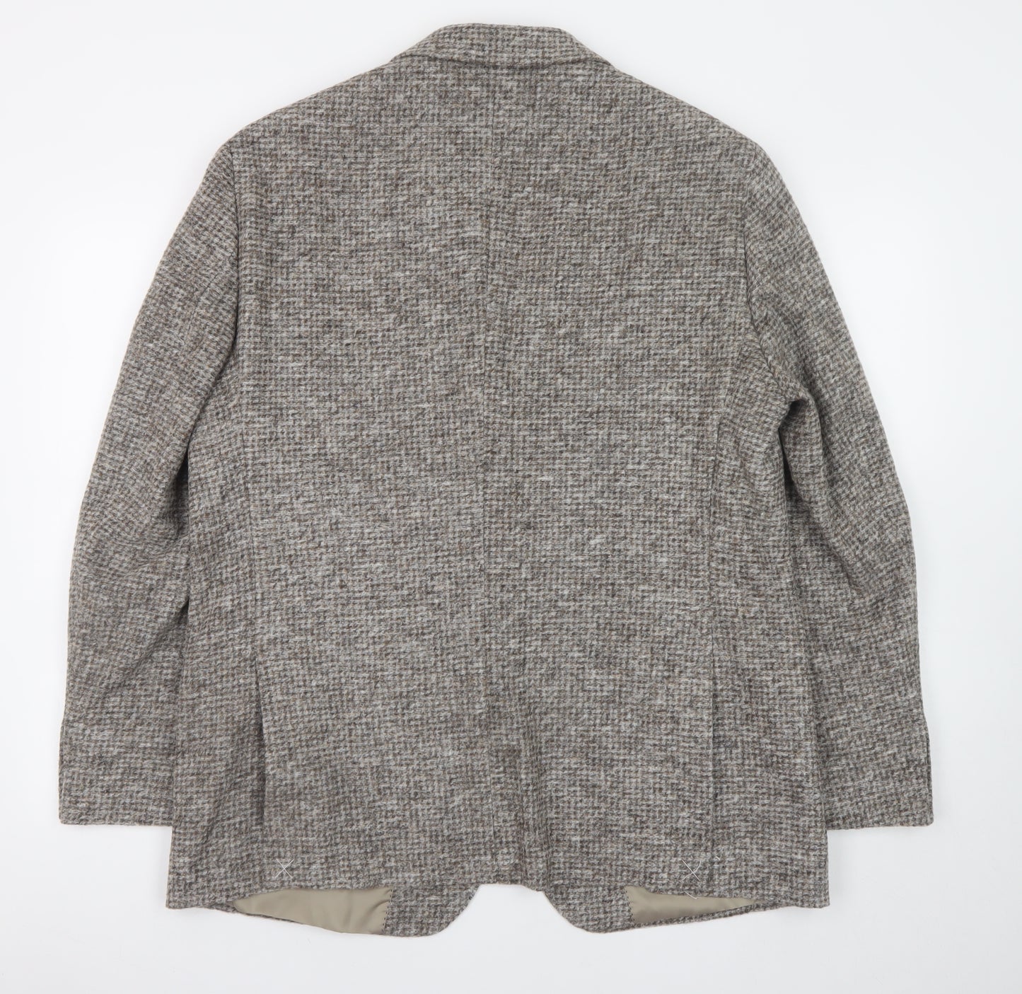 Marks and Spencer Men's Grey Wool Tweed Blazer 44 Regular Classic Fit