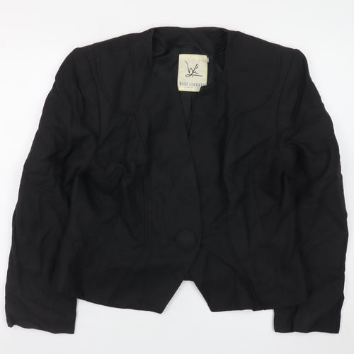 Maxi Librati Womens Black Wool Blazer Size 18 Classic Formal Jacket