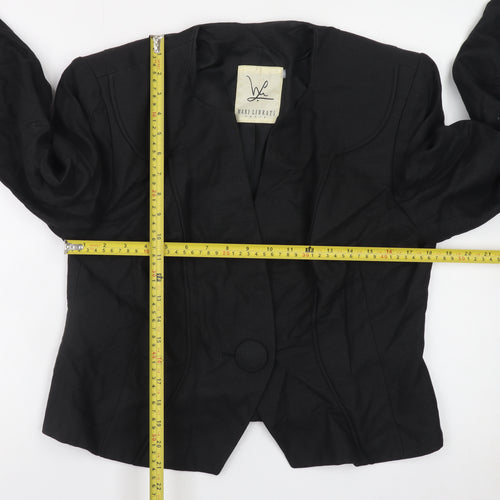 Maxi Librati Womens Black Wool Blazer Size 18 Classic Formal Jacket
