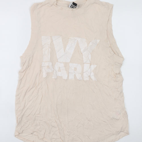 IVY PARK Women's Beige Sleeveless Tank Top M Basic Jersey