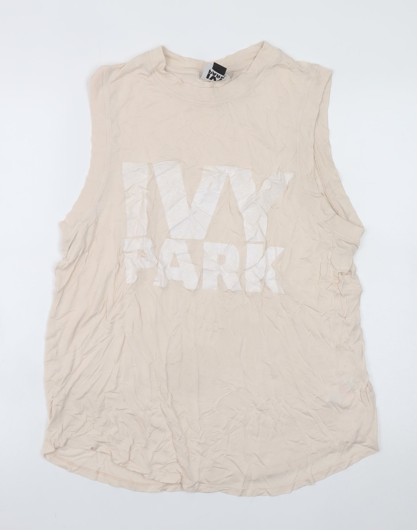 IVY PARK Women's Beige Sleeveless Tank Top M Basic Jersey