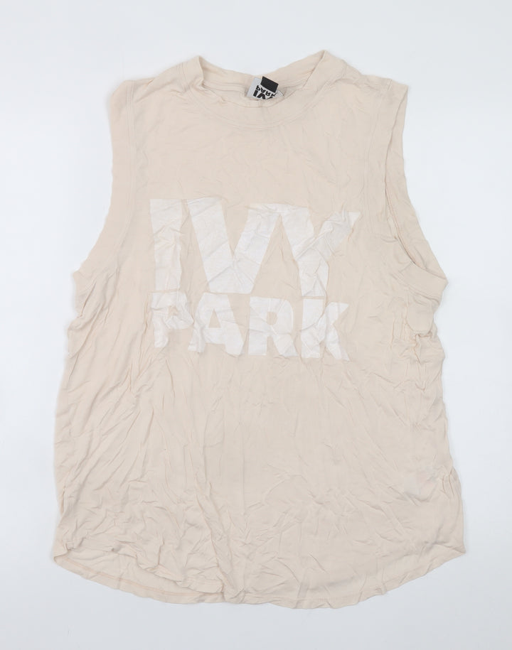 IVY PARK Women's Beige Sleeveless Tank Top M Basic Jersey