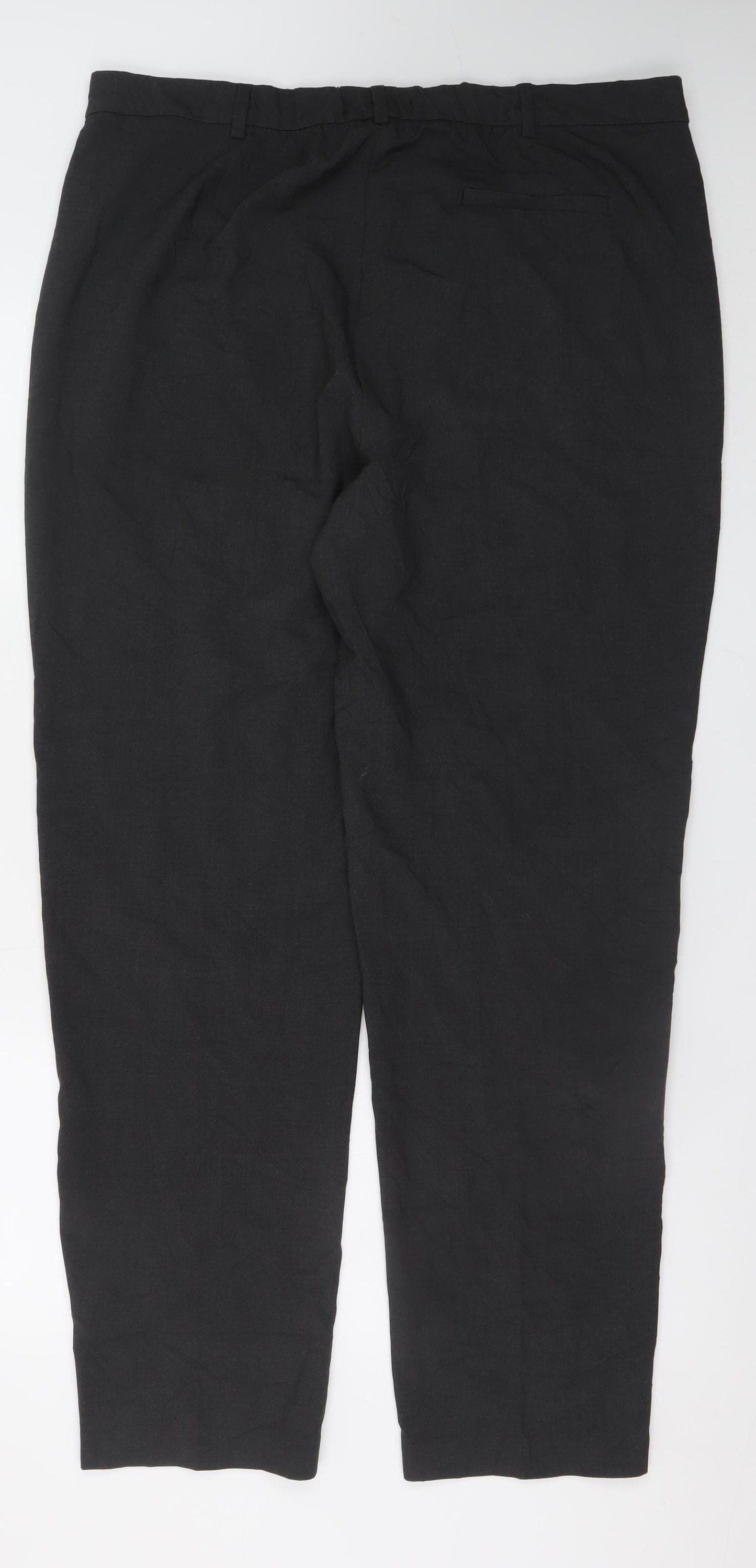 Marks and Spencer Women’s Black Regular Fit Stretch Trousers Size 18