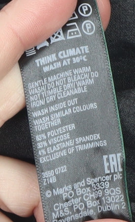Marks and Spencer Women’s Black Regular Fit Stretch Trousers Size 18