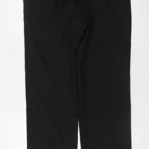 Alexander Dobell Men's Black Wool Blend Dress Trousers M