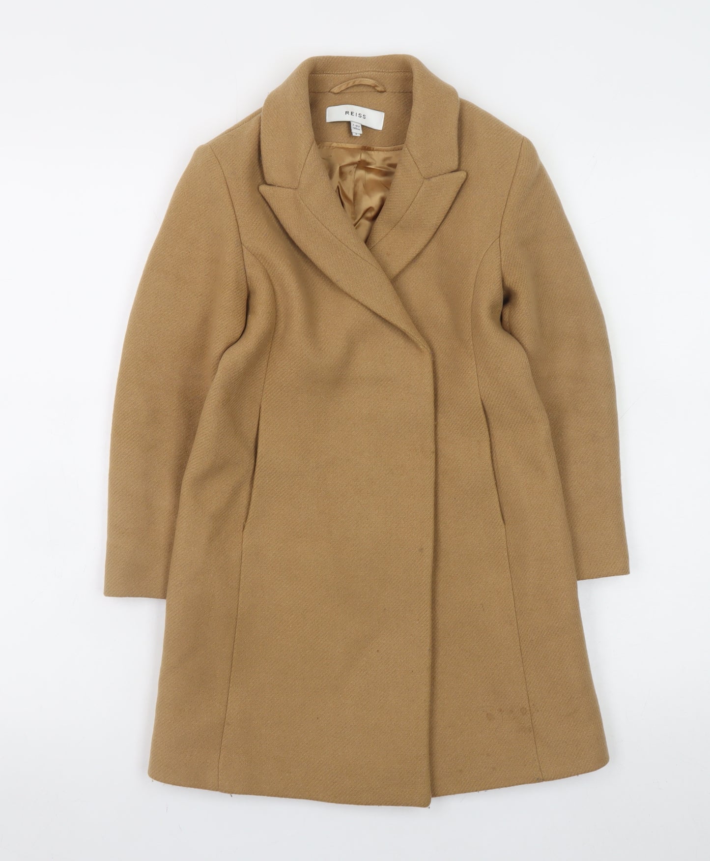 Reiss Girls Beige Wool Blend Mid-Length Overcoat 7-8 Years