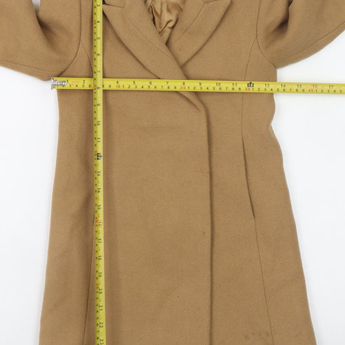 Reiss Girls Beige Wool Blend Mid-Length Overcoat 7-8 Years