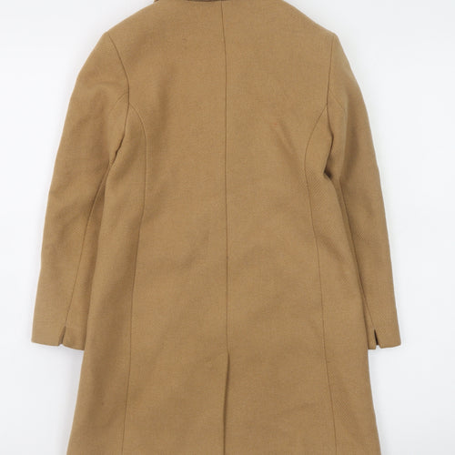 Reiss Girls Beige Wool Blend Mid-Length Overcoat 7-8 Years