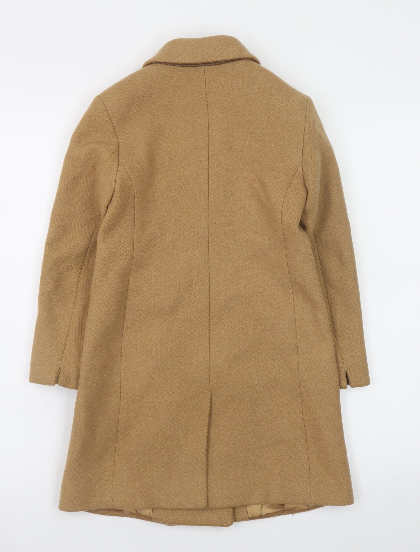 Reiss Girls Beige Wool Blend Mid-Length Overcoat 7-8 Years